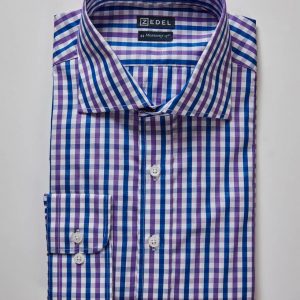Zedel__Blue_Purple_and_white_Gingham_Check_Poplin_Shirt_01_1024x1024